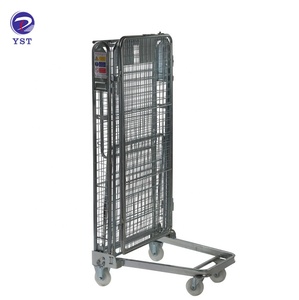 YST fabrika kaynağı endüstriyel lojistik katlanabilir çelik metal kargo depolama haddeleme kafes arabaları - Product Image 2