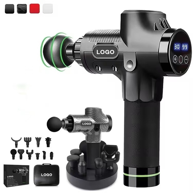 High Quality Electric Professional Body Vibration Deep Tissue Massage Gun Best Budget Fascia Muscle Gun with 10 Heads