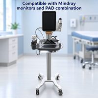 Chariot médical portable NGX-PMS-01 pour moniteur, support mobile d'inspection hospitalière compatible avec moniteur MR et tablette PC, garantie 1 an