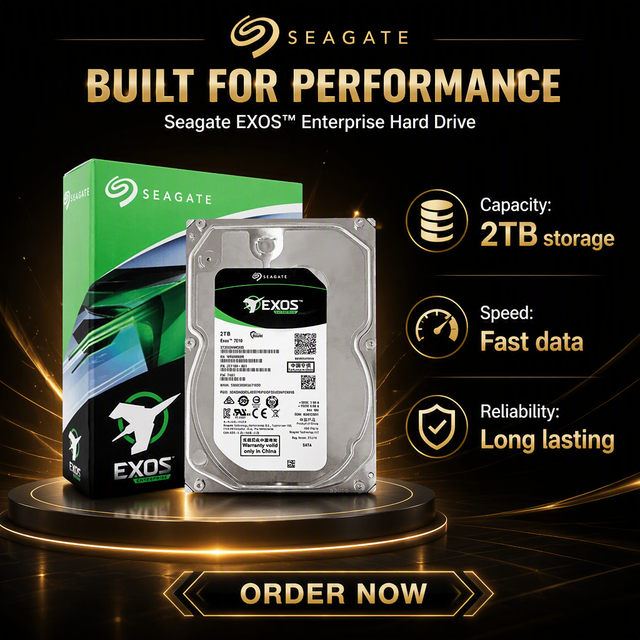 Internal 2TB SATA HDD Metal Shell 5400 RPM 3.5" for NVR/NAS 201-300Mb/s Read/Write 15-20MB/s