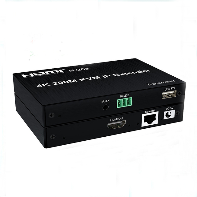 For 4K 200M KVM IP Extender with Metal Shell Supporting Multipoint to Multipoint and IR/Local Loop Out 12 Months Warranty