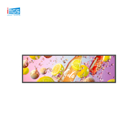 Layar LCD Bar Terentang 43,8 Inci 3840x1080 32:9 Ultra Lebar Android Cloud CMS Digital Signage
