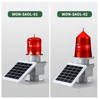 Feu d'obstruction solaire pour l'aviation, lampe d'avertissement LED pour aéronefs, étanche IP66 rouge pour piste d'aéroport, hélicoptèreport, tour