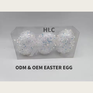 HLC ODM Party Expert - <span class=keywords><strong>Huevos</strong></span> <span class=keywords><strong>de</strong></span> <span class=keywords><strong>Pascua</strong></span> <span class=keywords><strong>de</strong></span> Plástico Creativos con Purpurina, Conejito <span class=keywords><strong>de</strong></span> <span class=keywords><strong>Pascua</strong></span>, Adorno para Fiestas <span class=keywords><strong>de</strong></span> Ramadán y Diwali - Product Image 2