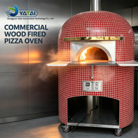 Four à pizza extérieur commercial en briques de terre cuite, grande taille, au bois, au gaz ou électrique, 500 cm, personnalisable, pour boulangerie, modèle Naples