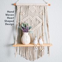 Support mural et porte-plantes en coton tissé à la main, écologique et bohème, pour la décoration intérieure