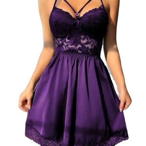 Chemise de nuit sexy en dentelle transparente pour femme - Product Image 4