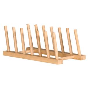 KESPER <b>Plate</b> <b>Rack</b> 10 Pack Bamboo Dish Draining Stand Kitchen Counter Storage - Product Image 1