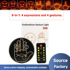 YD nouveau modèle jaune 3030 SMD LED affichage lumière créatif sourire/signe de colère 12V 18W pour l'éclairage intérieur automatique - Product Image 4