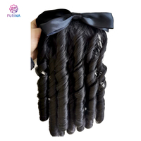 Queue de cheval synthétique Furina avec clips Papillon mode bouclés style chinois pour les femmes
