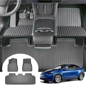 Hot Selling 5D TPE Anti-Slip Waterproof Floor Liners For Tesla Model Y 3 Floor Mats