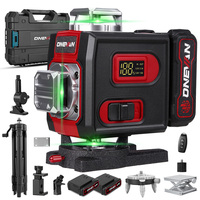 Niveau laser ONEVAN 16 lignes, ligne verte horizontale et verticale 360° °   Niveau laser auto-nivelant super puissant avec contrôle à distance par application