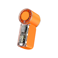 Mini ventilateur portatif USB rechargeable, ventilateur personnel ultra-silencieux avec affichage numérique, puissant ventilateur à turbine à vent pour les voyages