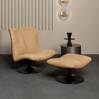 Chaise de loisir rembourrée de luxe italienne design bec de canard minimaliste moderne et décontractée tissu durable maison chambre salon