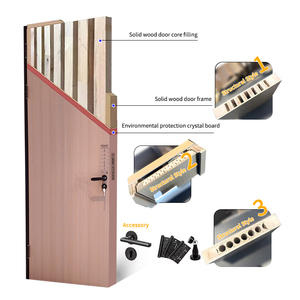 Puerta de Madera para Apartamento EOKO, Puerta de Dormitorio Moderna con Revestimiento de Melamina, Resistente al Fuego e Insonorizada - Product Image 6