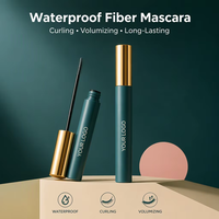 Mascara crème pour cils bouclés 4D personnalisé, fibres épaisses, volumisant, imperméable, végan, certifié halal, longue tenue, maquillage pour les yeux