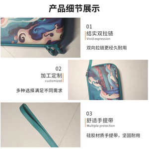 <b>EVA</b> Storage Case For USB Flash Drive Shockproof Portable Digital Electronics Organizer With Mesh Pockets And Zipper Closure - Product Image 3