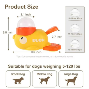 Nuevo Comedero Automático para Perros, Impermeable, de Plástico, con Forma de Pato, Interactivo, para Perros y Gatos, Juguete de Rompecabezas, Diseñado para el Entrenamiento de Mascotas - Product Image 5