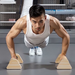 Thân Thiện Với Môi Bằng Gỗ Với EVA Push-Up Khung Người Đàn Ông Của Phụ Trợ Huấn Luyện Viên Đẩy Up Nga Đứng-Up Tập Thể Dục Hình Chữ I Parallettes - Product Image 6