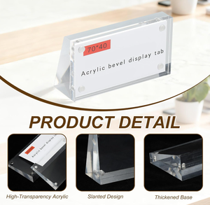 Portaetiquetas de Acrílico Personalizado, Exhibidores de Precios, Porta Tarjetas de Datos, Marco Magnético <span class=keywords><strong>para</strong></span> Fotos y Tarjetas de Visita <span class=keywords><strong>para</strong></span> Tiendas - Product Image 3