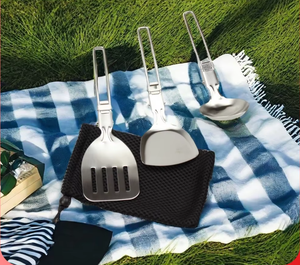 Spatola Pieghevole Ultra-Leggera <span class=keywords><strong>in</strong></span> Acciaio Inox 304 per Campeggio, Picnic e Barbecue, Utensile da <span class=keywords><strong>Cucina</strong></span> Portatile per Esterni - Product Image 2