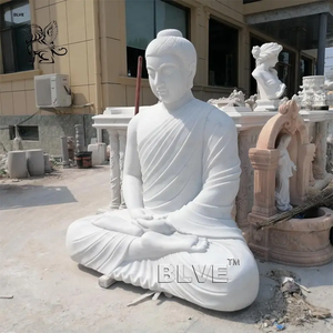 Statue de <span class=keywords><strong>Bouddha</strong></span> en marbre blanc grandeur nature, sculptée à la main, <span class=keywords><strong>pour</strong></span> la méditation Dhyana Mudra, sculpture bouddhiste <span class=keywords><strong>pour</strong></span> la décoration de temple et de <span class=keywords><strong>jardin</strong></span> - Product Image 2