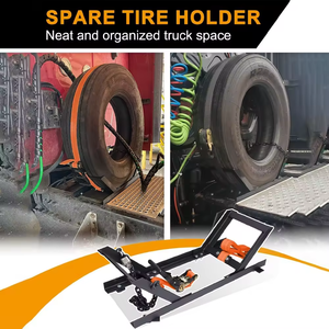 Support de Roue de Secours pour Semi-Remorque AMBITION avec Sangle à Cliquet et Chaîne – Support de Rangement Portable et Réglable pour Pneus de Camion - Product Image 5
