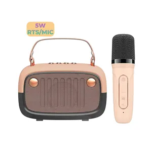 Moda sıcak satış taşınabilir Karaoke Mini Bluetooth hoparlörler Mic ses sistemi Pc ev için ses ekipmanı amplifikatörler kablosuz