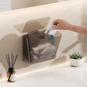 Poubelle suspendue de 2,6 L avec couvercle coulissant, <span class=keywords><strong>bac</strong></span> à compost scellé, poubelle pour cuisine, armoire, bureau, sous l'évier - Product Image 1