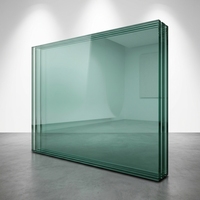 Feuille de verre trempé transparent sur mesure de 6 mm, 8 mm, 10 mm pour mur-rideau décoratif