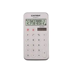 12 chiffres facile à transporter petite forme bouton rond CATIGA calculatrice solaire calculatrice électronique calculatrice portable