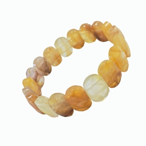กำไลข้อมือควอตซ์สีเหลืองธรรมชาติ กำไลคริสตัลบำบัดสำหรับบรรเทาความวิตกกังวล สงบอารมณ์ และปลอบประโลมจิตใจ - Product Image 4