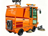 Balayeuse électrique à longue durée de vie avec cabine entièrement fermée pour le nettoyage des feuilles sur les routes