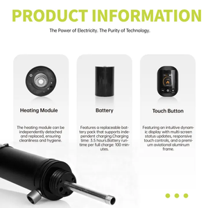 2026 nuovo Hookah di terza generazione 20000 MAh in alluminio LED Kit completo LED Touch Screen elettrico <span class=keywords><strong>Shisha</strong></span> riscaldata con scatola di visualizzazione - Product Image 6