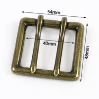 Deepeel XP236 40mm bricolage Vintage Bronze laiton boucles de ceinture de haute qualité remplaçable pour ceinture en cuir vêtement accessoire boucle ardillon