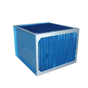 Cross Flow Paper Core Crossflow Aluminum Plate Hot Air Heat Exchanger