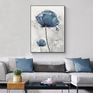 Decoración del hogar arte escandinavo Floral lienzo impresión póster pintura abstracta pared nórdica póster imagen para sala de estar - Product Image 3