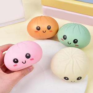 Kawaii Dumpling Stress Balls <b>Fidget</b> Sensory Squeeze Dough Ball Stress Relief Hand Toy Bun with Food Steamer Stretchy Adults Toys - Product Image 5