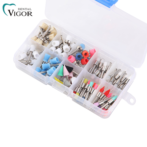 Juego de Cepillos y Copas de Pulido Dental de Alta Eficacia para Clínica Dental y Laboratorio, Colores Surtidos, 100 Piezas - Product Image 1