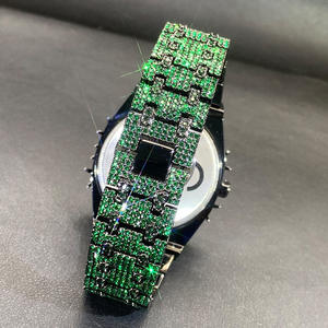 Unique personality dial with thorn design pass diamond tester, set with moissanite watch full diamonds Hip Hop style large watch - Product Image 2