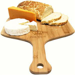 Pala para pizza artesanal Mountain And Plain de 50x30cm, de madera de bambú, para hornear pizza con mango. - Product Image 4