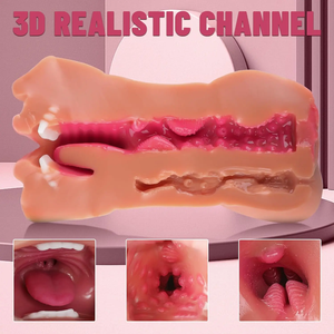 Masturbatore Maschile Realistico 3D con Texture Beige <span class=keywords><strong>Chiaro</strong></span>, Prodotto per Adulti, Giocattolo Sessuale Vaginale Portatile 18+ - Product Image 5