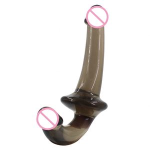 Consolador de silicona realista <span class=keywords><strong>con</strong></span> correa sin tirantes para estimulación de la vagina <span class=keywords><strong>Anal</strong></span> juguete sexual para adultos de <span class=keywords><strong>doble</strong></span> cara para parejas de lesbianas femeninas - Product Image 2