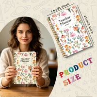 Carnet de planification académique pour enseignants 2026-2027 avec couverture en tissu et reliure spirale – Idéal pour les écoles et les cadeaux (vente en gros)