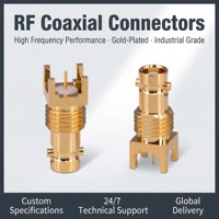 Adaptador coaxial RF al por mayor, conectores jack hembra Mini UHF BNC para conexiones coaxiales