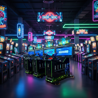 Machine de jeu vidéo d'arcade à monnayeur 42 pouces, simulateur de tir à 3 pistolets, Aliens Extermination Lost Paradise Ultra Firepower 3 1, 2 versions anglaises