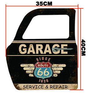 Panneau métallique vintage Route 66 <span class=keywords><strong>des</strong></span> États-Unis, enseigne murale rétro pour <span class=keywords><strong>garage</strong></span>, décoration de porte de voiture, enseigne de bar en métal - Product Image 3