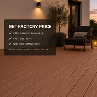 Terrasse en composite bois-plastique (WPC) 05 3D entièrement co-extrudée, personnalisable, installation par clipsage, anti-corrosion, pour villa et jardin extérieur