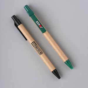 Stylo bille écologique en papier recyclé 1,0 mm, encre noire, personnalisable avec logo, prix abordable, pour la promotion publicitaire de la protection de l'environnement - Product Image 3