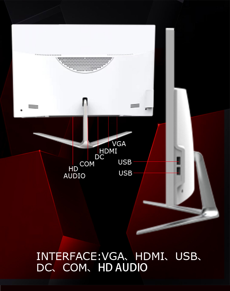 DIY 18.5 19 21.5 23.5inch ul-tra thin pc barebone pc AIO mo<i></i>nitor desktop all-in-one computers